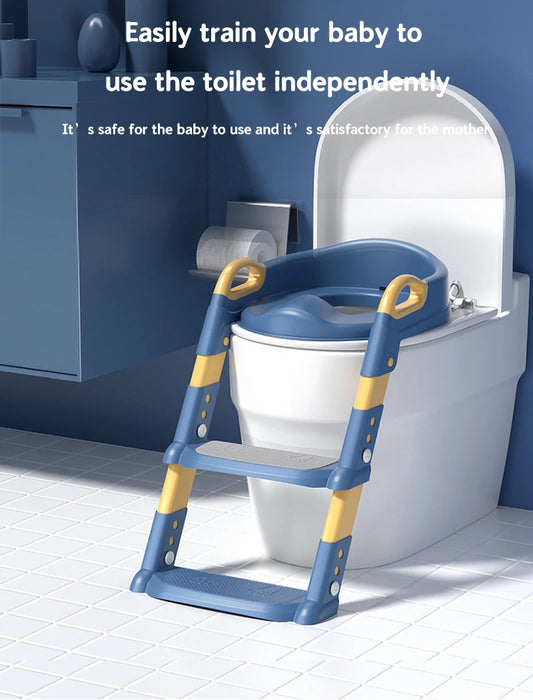 Baby Toilet Training Seat with Ladder – Foldable & Safe